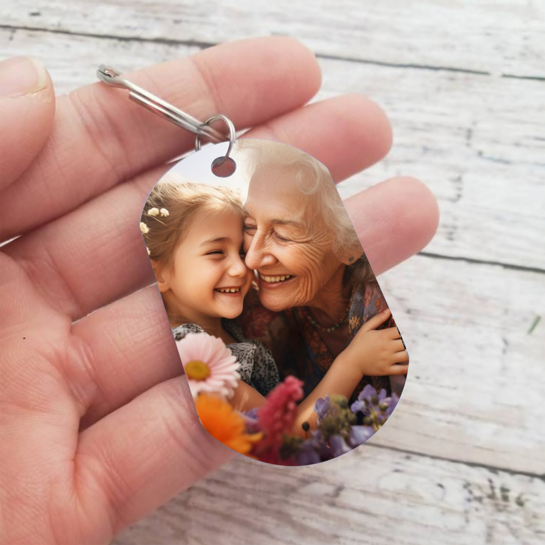 Mon Super Mamie - Porte-clés Personnalisés avec Photo Porte-Clés Personnaliables Pour Grand-Mère | Jessemade