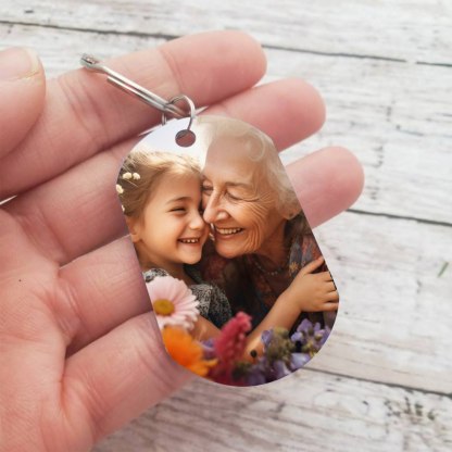 Mon Super Mamie - Porte-clés Personnalisés avec Photo Porte-Clés Personnaliables Pour Grand-Mère | Jessemade