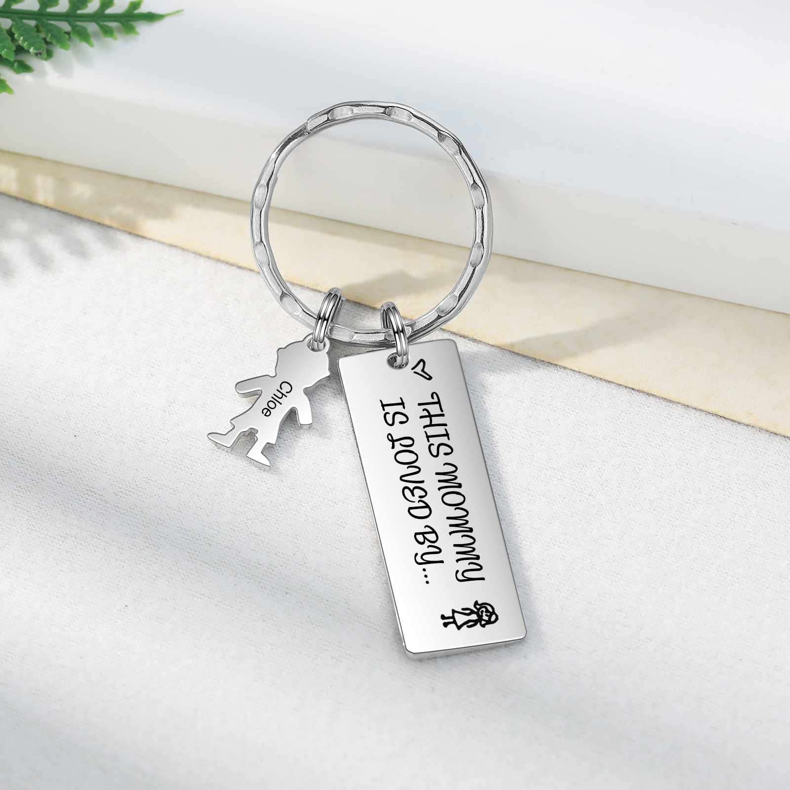 À Maman - Porte-clés Personnalisé avec 1 Prénom et Texte Porte-Clés Personnaliables Pour Maman | Jessemade