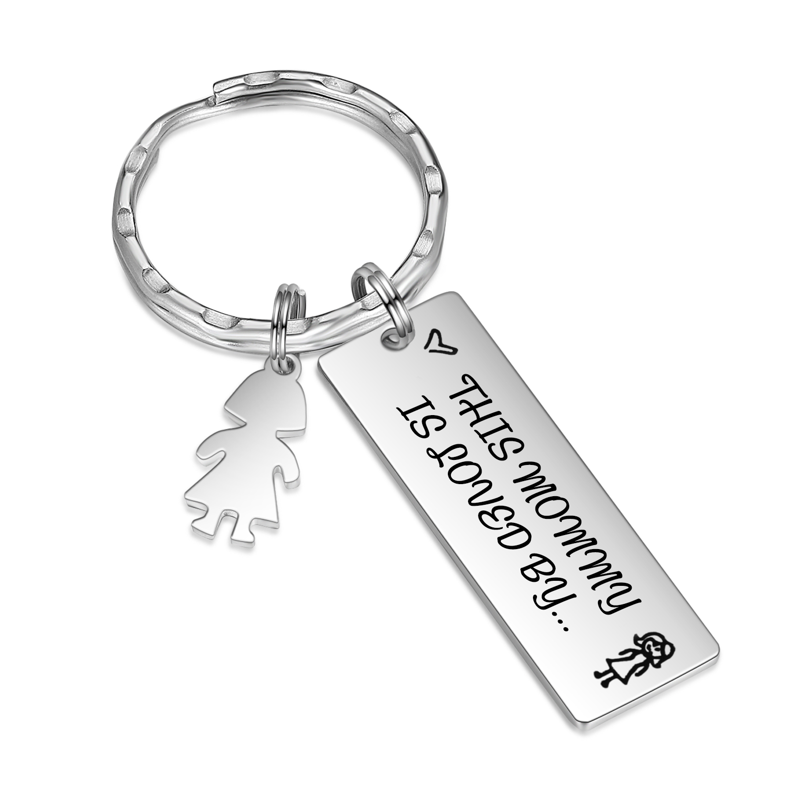 À Maman - Porte-clés Personnalisé avec 1 Prénom et Texte Porte-Clés Personnaliables Pour Maman | Jessemade