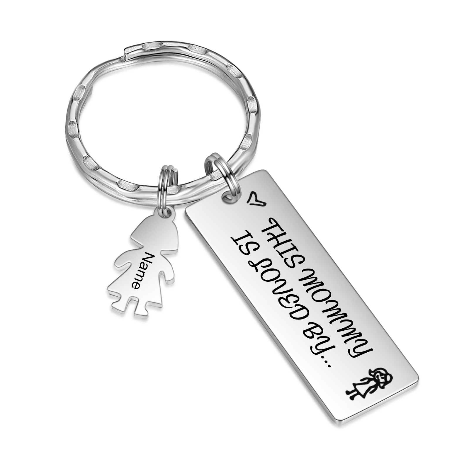 À Maman - Porte-clés Personnalisé avec 1 Prénom et Texte Porte-Clés Personnaliables Pour Maman | Jessemade