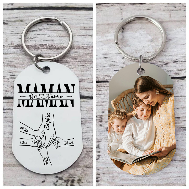 Porte-clés Personnalisé avec Photo et Gravure – Cadeau Unique pour Maman | Jessemade