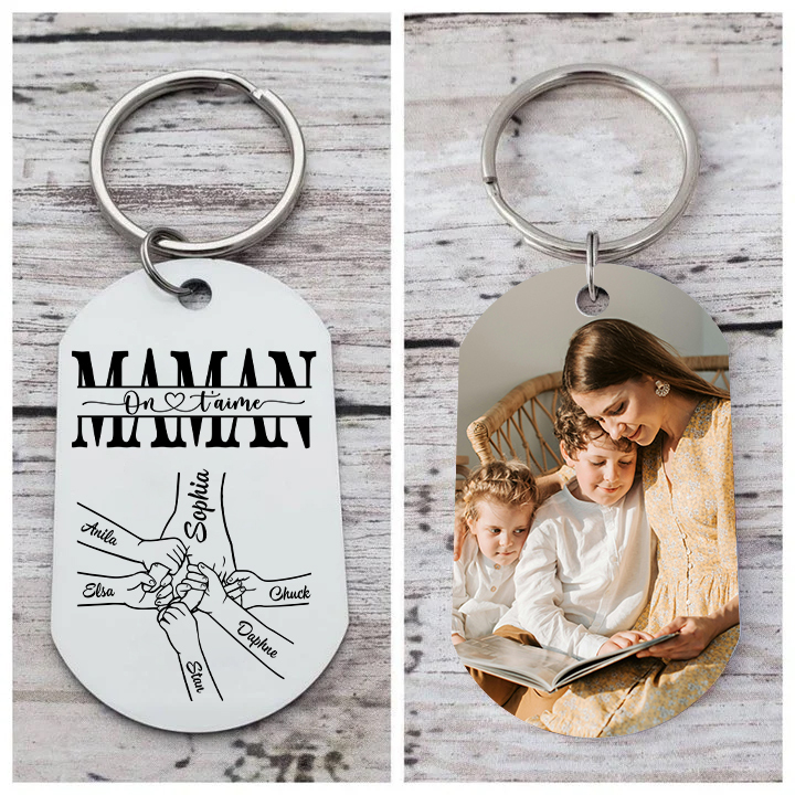 Porte-clés Personnalisé avec Photo et Gravure – Cadeau Unique pour Maman | Jessemade