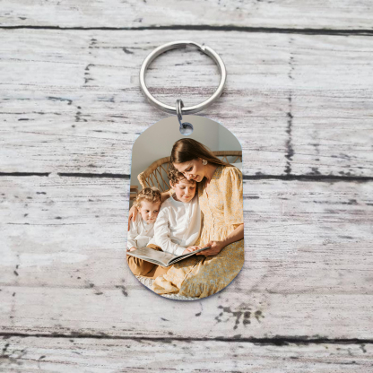 Porte-clés personnalisé photo et texte – Cadeau unique pour maman | Jessemade