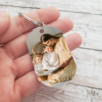 Porte-clés personnalisé photo et texte – Cadeau unique pour maman | Jessemade