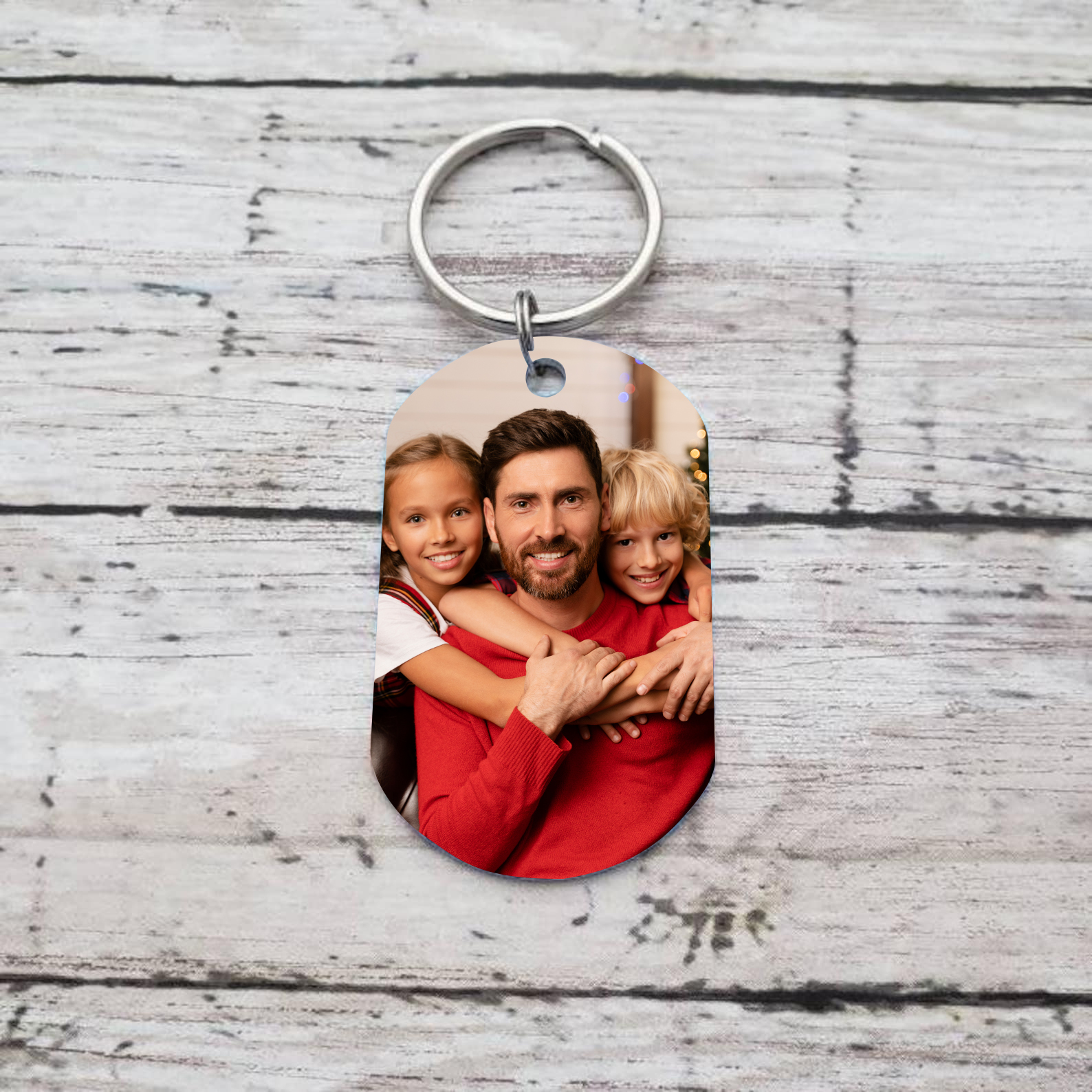 Porte-clés Personnalisé avec Photo et 1 Texte – Cadeau pour Papi | Jessemade