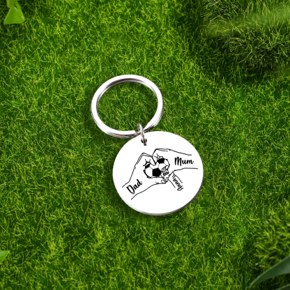 [Copy]À mon Papi - Porte-clés Personnalisé avec 6 Prénoms et Photo Porte-Clés la main dans la main Pour Papi | Jessemade