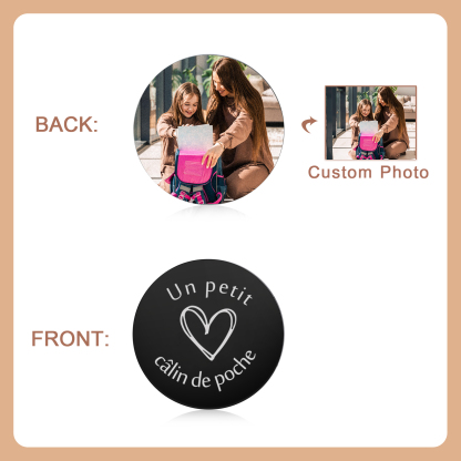 Porte-clés en Cuir personnalisé avec 1 Photo - Cadeau pour la Rentrée Scolaire | Jessemade