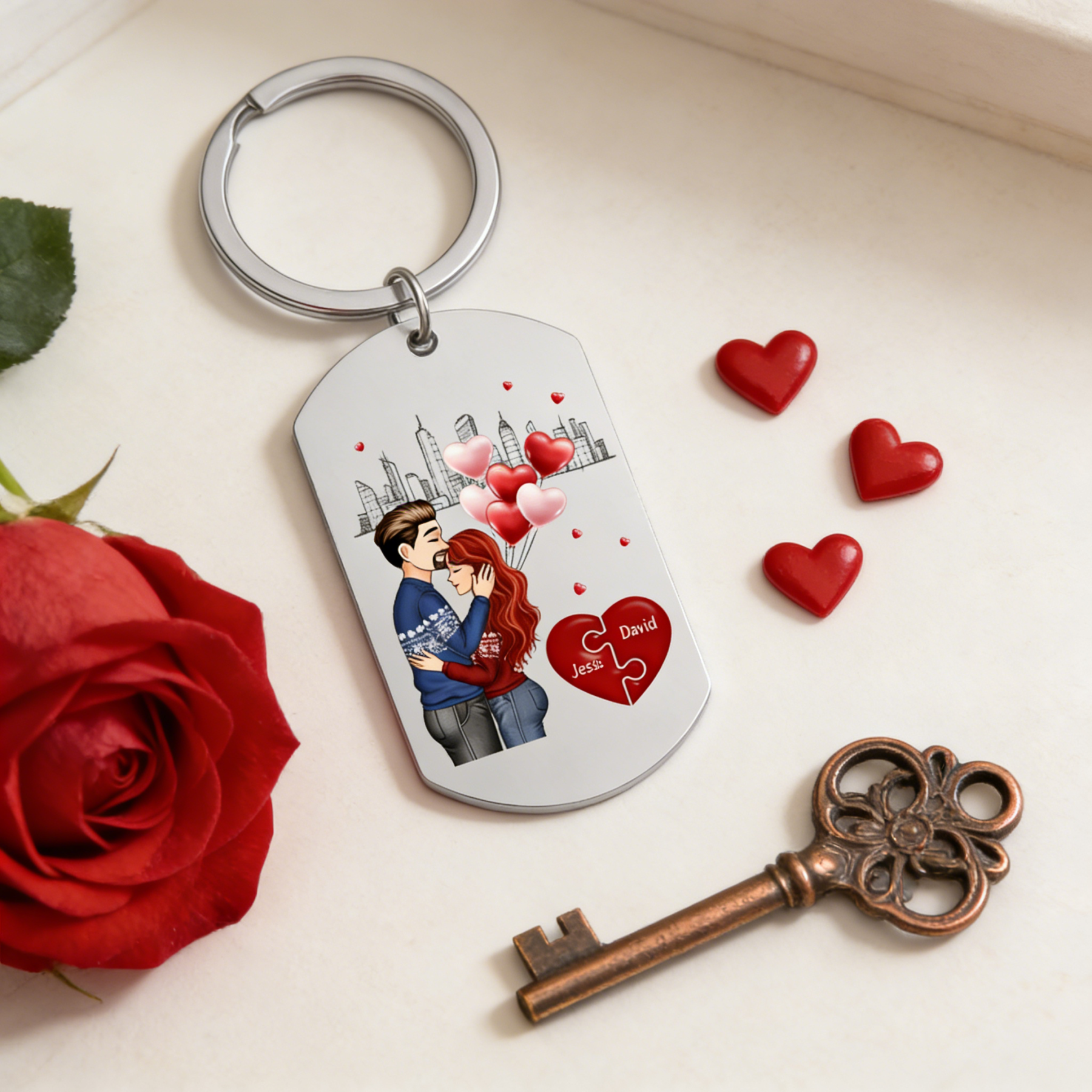 Porte-Clés Personnalisé Calendrier - Le jour où j'ai trouvé ma pièce manquante