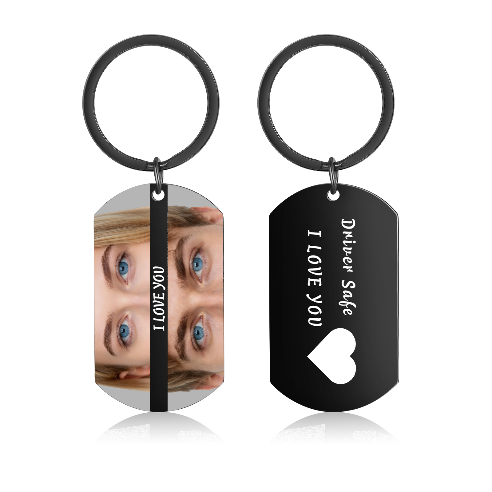 Porte-clés photo personnalisé pour couple, partenaire ou être cher