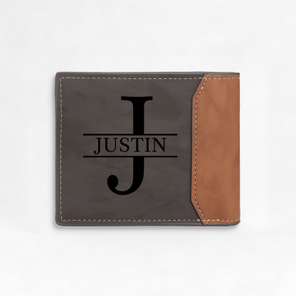 Portefeuille Nom Personnalisé avec photo Homme Porte-Monnaie Carte pour Homme | Cadeau Fête des Pères | Jessemade