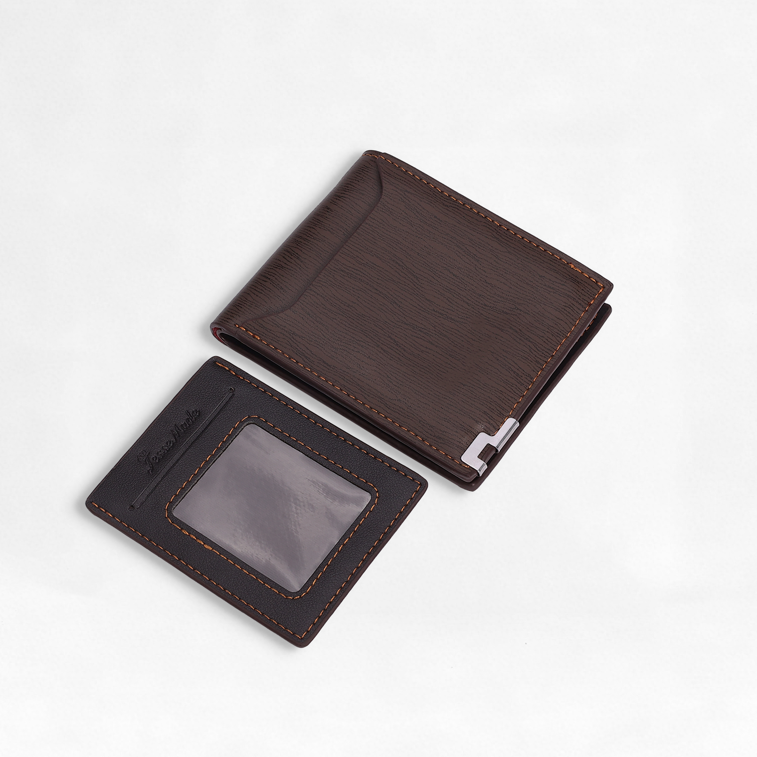 Portefeuille 1 Prénom Personnalisé avec Photo et Lettre Classique Homme Cadeau Saint-Valentin pour Homme | Jessemade