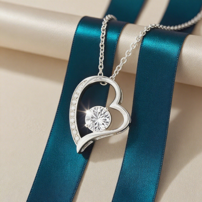 À Ma Femme-Collier Cœur en argent 925 avec pierres Cadeau Saint-Valentin