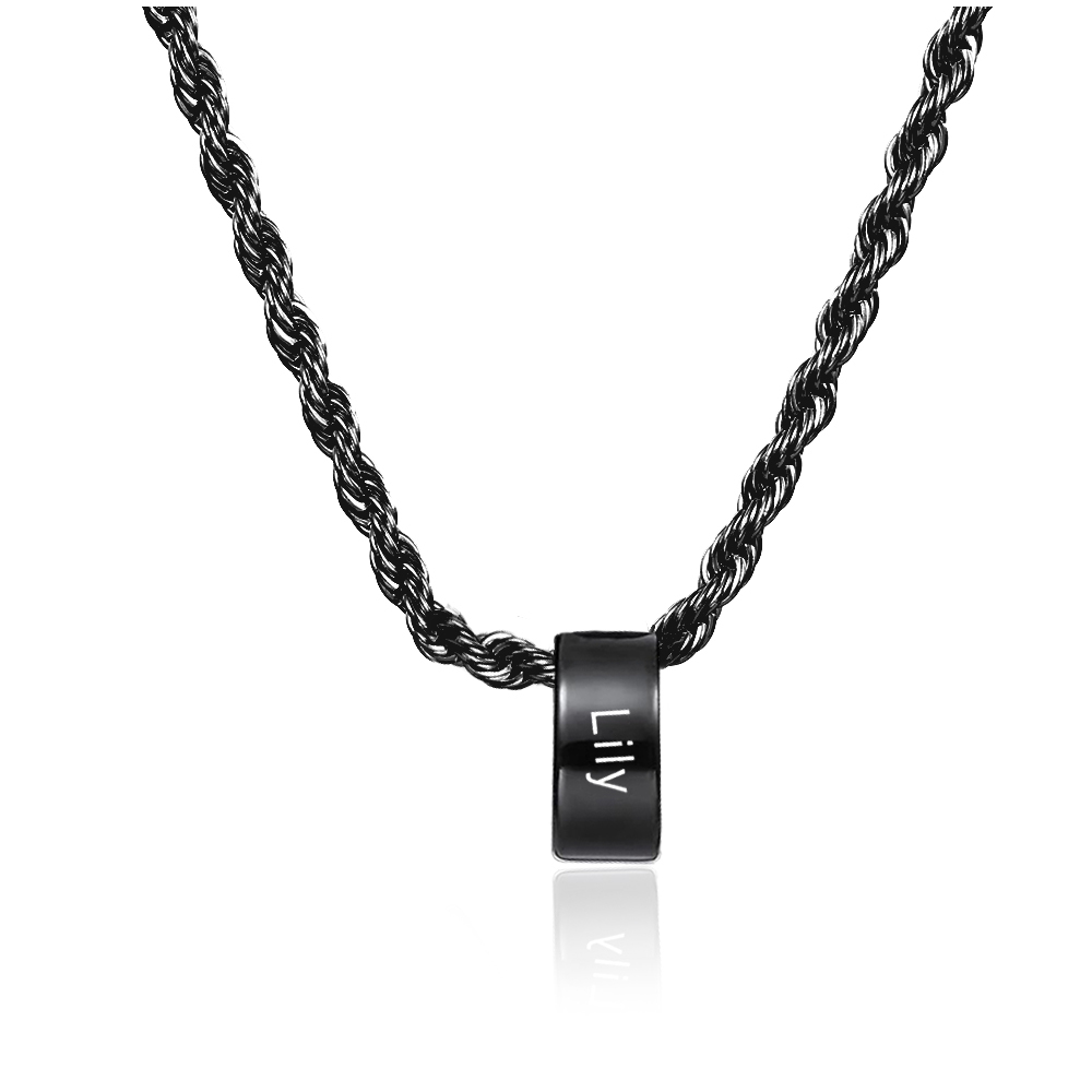 Collier 1 Prénom Personnalisé avec Photo et texte et date