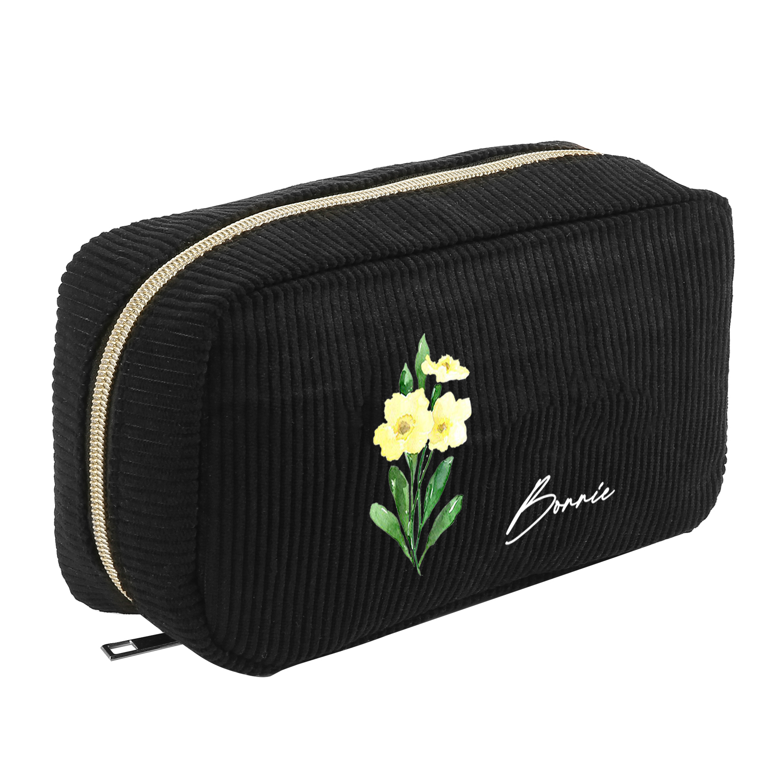 Trousse De Maquillage Personnalisée et Raffinée Fleur de Naissance et 