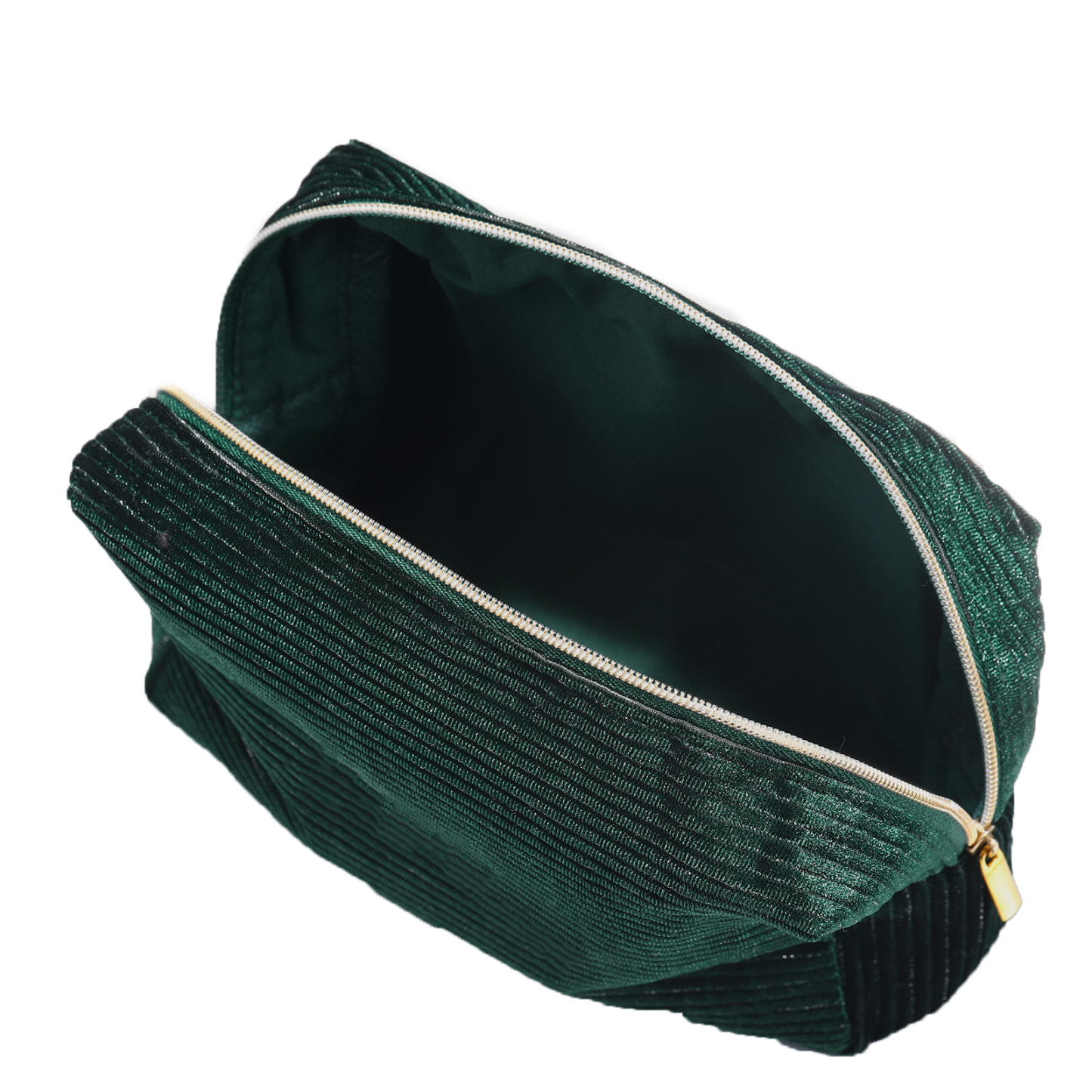 Trousse De Maquillage Personnalisée Vert foncé Fleur de Naissance et Prénom-Cadeau pour Femme