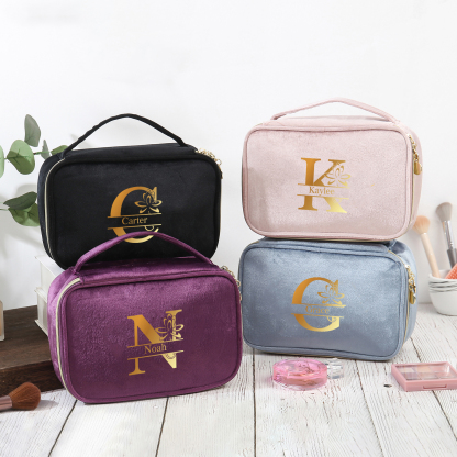 Trousse De Maquillage Lettre et Prénom Personnalisés-Cadeau pour Femme