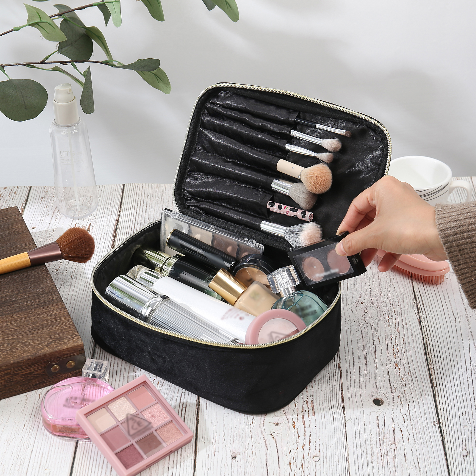 Trousse De Maquillage Lettre et Prénom Personnalisés-Cadeau pour Femme