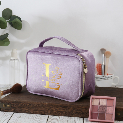 Trousse De Maquillage Lettre et Prénom Personnalisés-Cadeau pour Femme