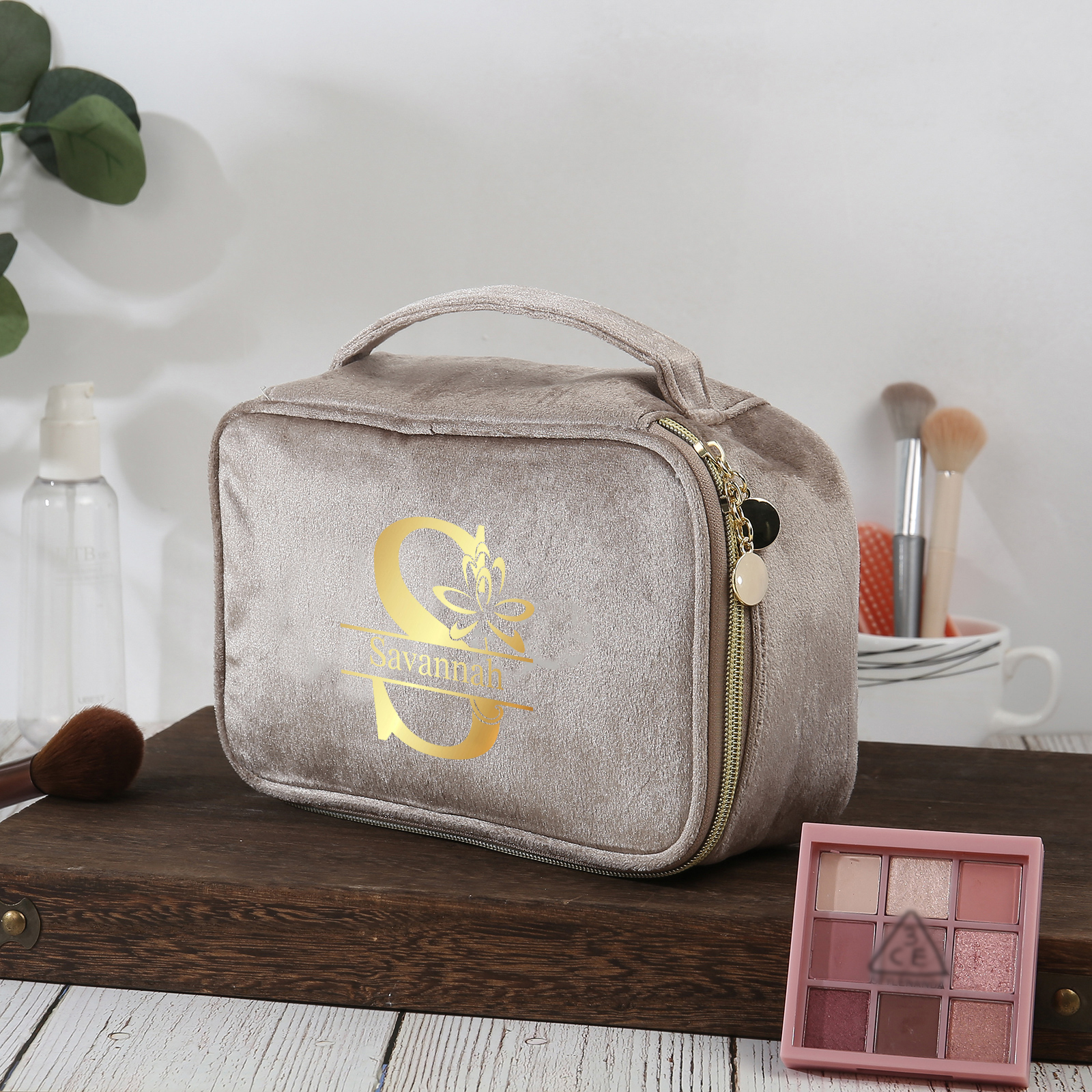 Trousse De Maquillage Lettre et Prénom Personnalisés-Cadeau pour Femme