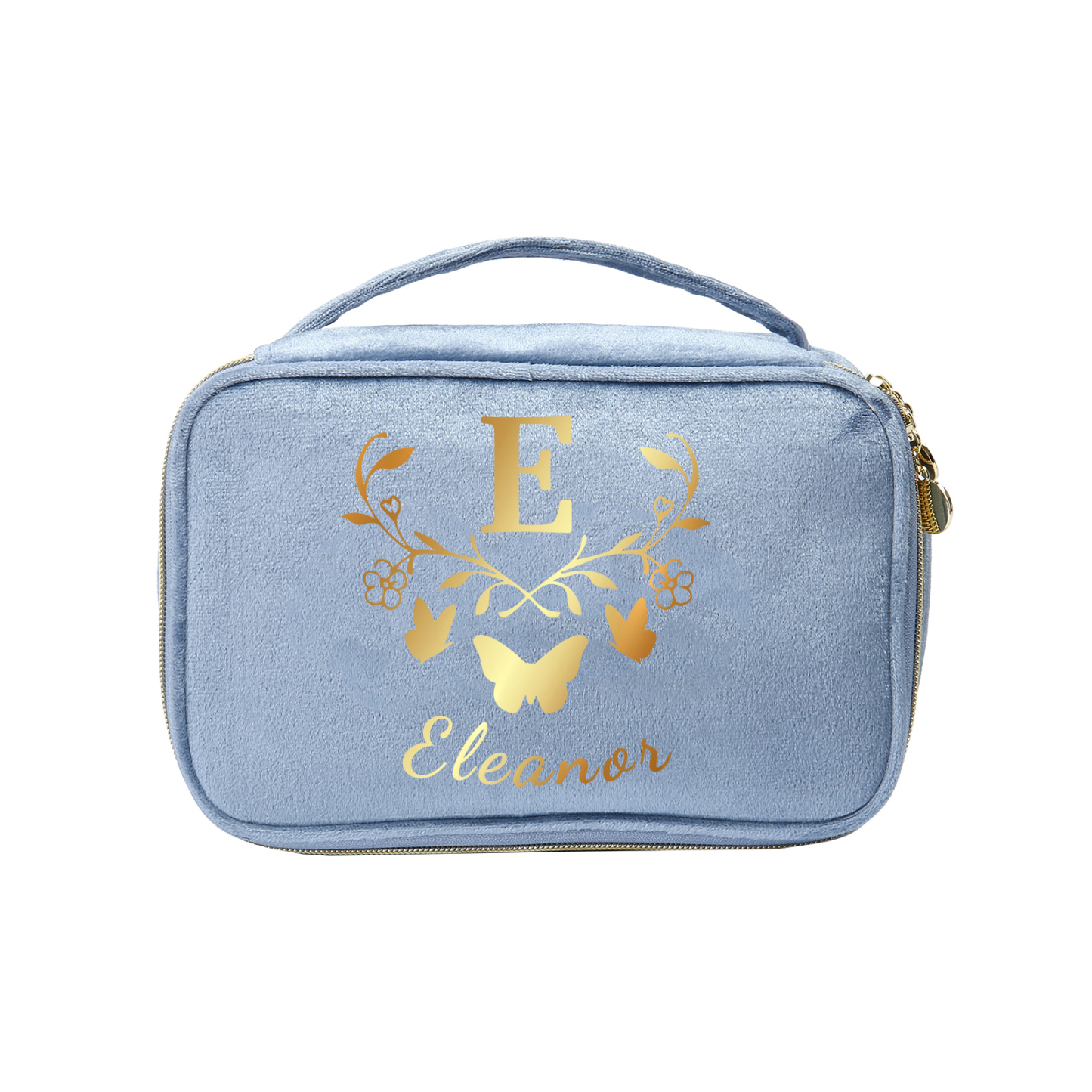 Trousse De Maquillage Papillon Lettre et Prénom Personnalisés-Cadeau pour Femme