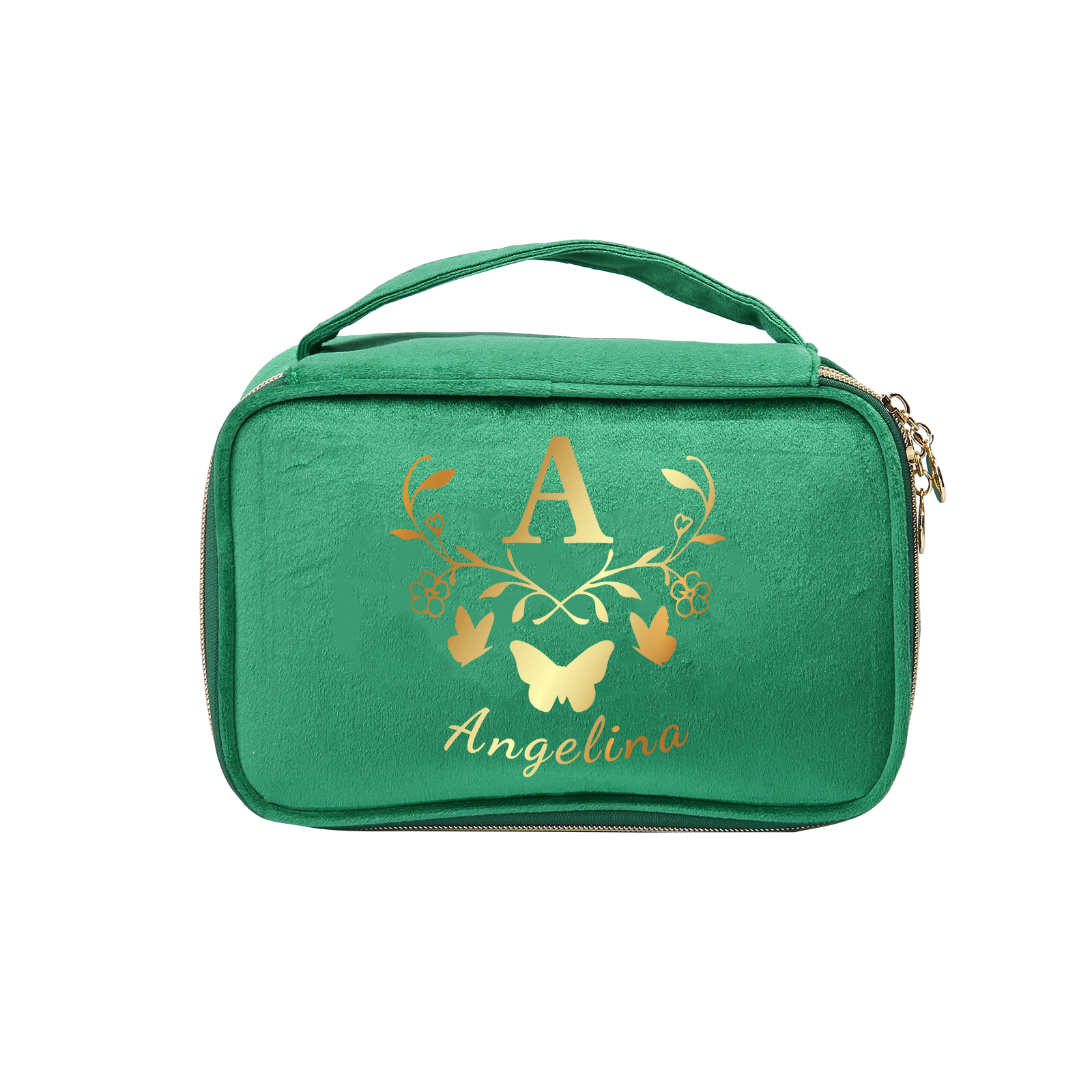 Trousse De Maquillage Papillon Lettre et Prénom Personnalisés-Cadeau pour Femme