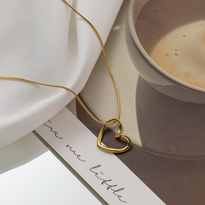 Collier Cœur collier personnalisé femme Argent et or Cadeau pour femme｜Jessemade