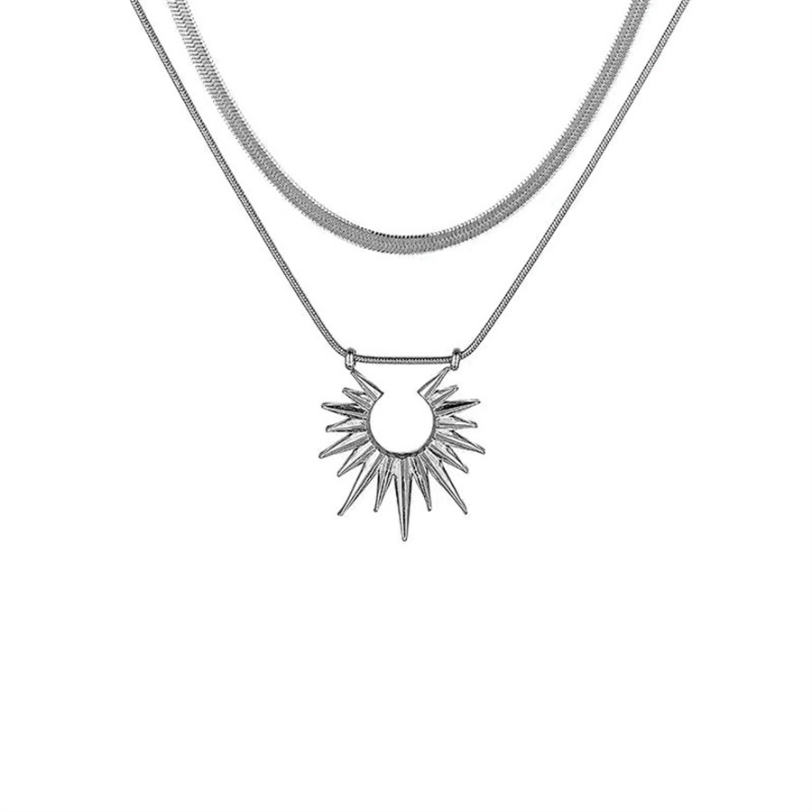 Collier Double Rang Éclat Étoilé collier personnalisé femme Argent Cad