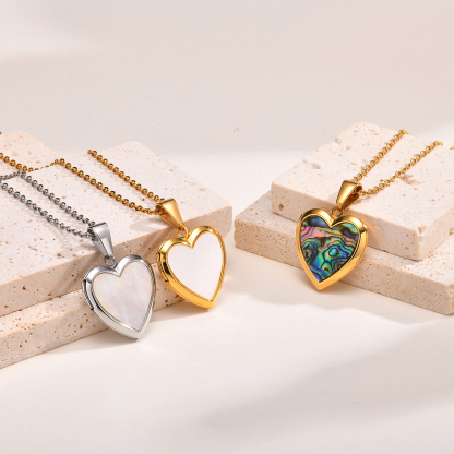 Collier Cœur Personnalisable avec Photos et Gravure pour Femmes Saint Valentin｜Jessemade