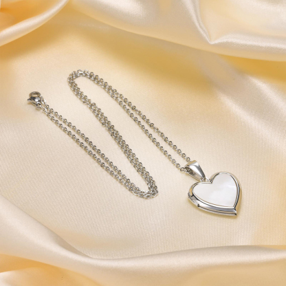 Collier Cœur Personnalisable avec Photos et Gravure pour Femmes Saint Valentin｜Jessemade