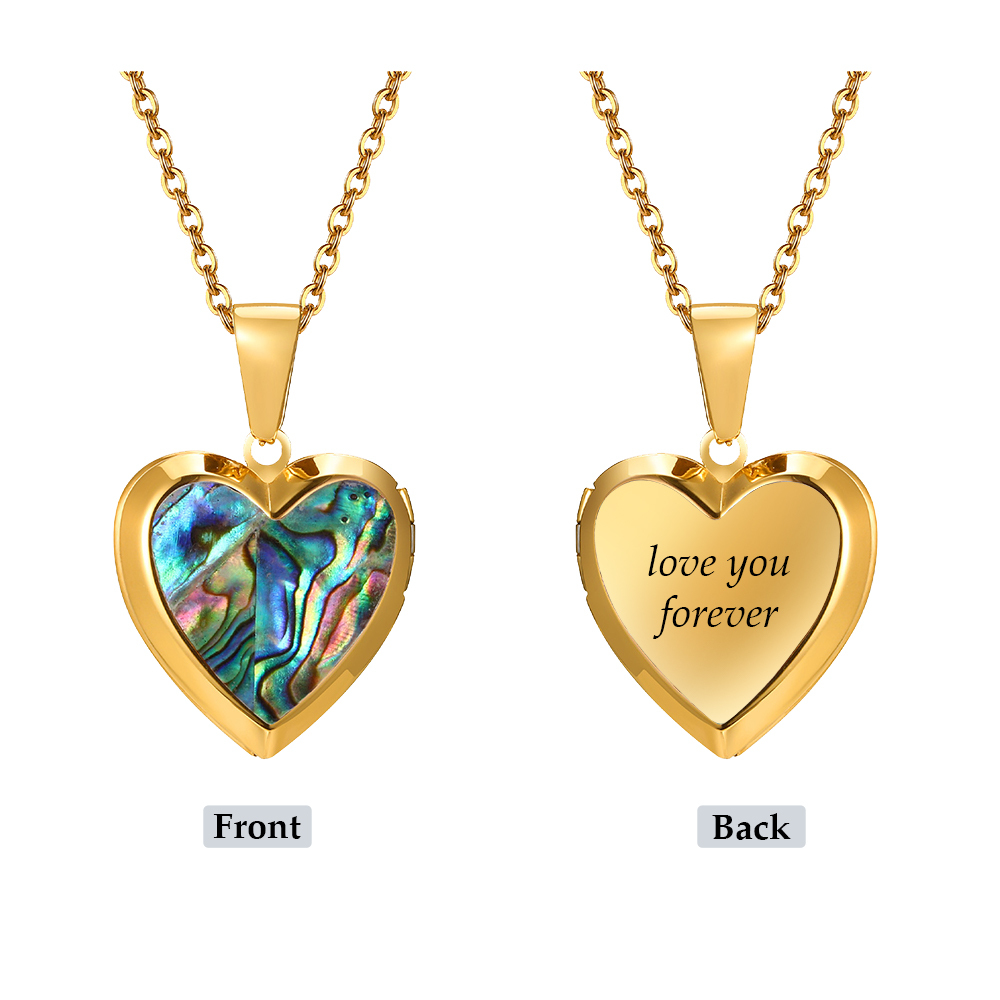 Collier Cœur Personnalisable avec Photos et Gravure pour Femmes Saint Valentin|Jessemade