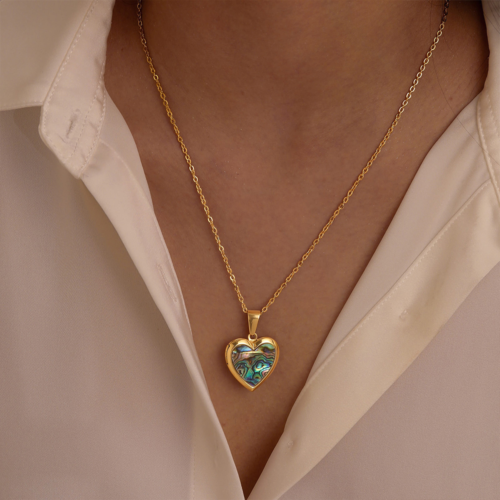 Collier Cœur Personnalisable avec Photos et Gravure pour Femmes Saint Valentin|Jessemade