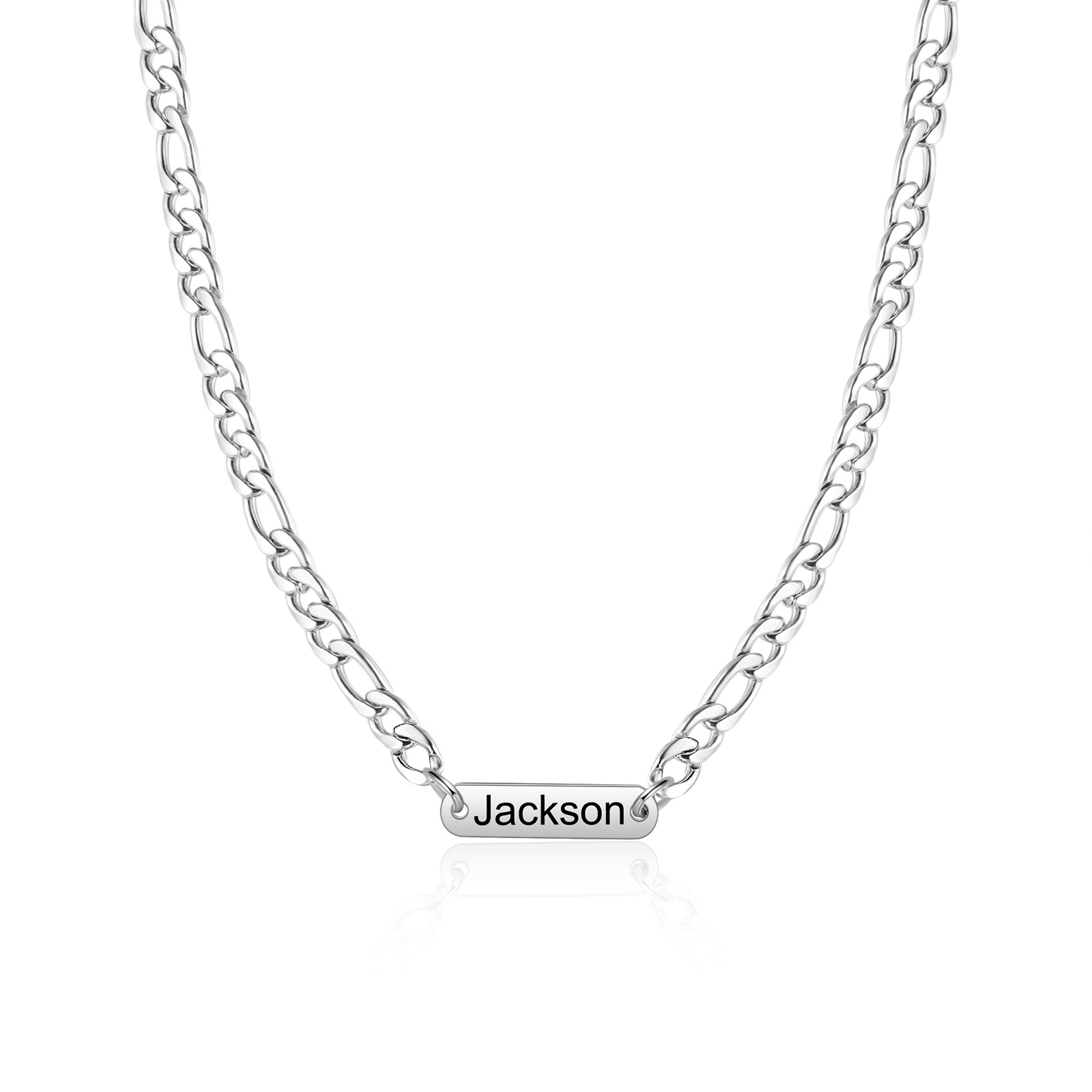 Collier Personnalisé en Acier Inoxydable avec Plaque Gravée – Cadeau Unique et Significatif | Jessemade