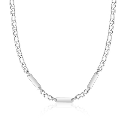 Collier en acier inoxydable Personnalisé avec 3 Prénoms Collier pour Homme | Jessemade