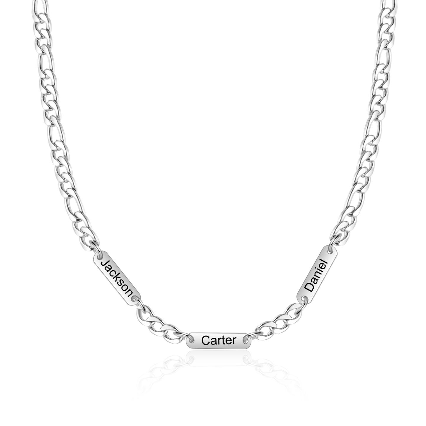 Collier Personnalisé avec Trois Plaques Gravées – Cadeau Unique et Émotionnel | Jessemade
