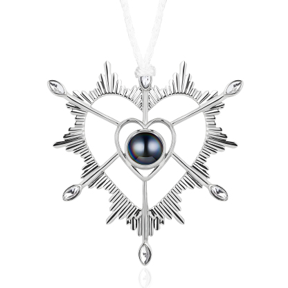 Collier en forme coeur Projection de Pierre avec 1 Photo Personnalisée Collier Personnalisé Femme | Jessemade