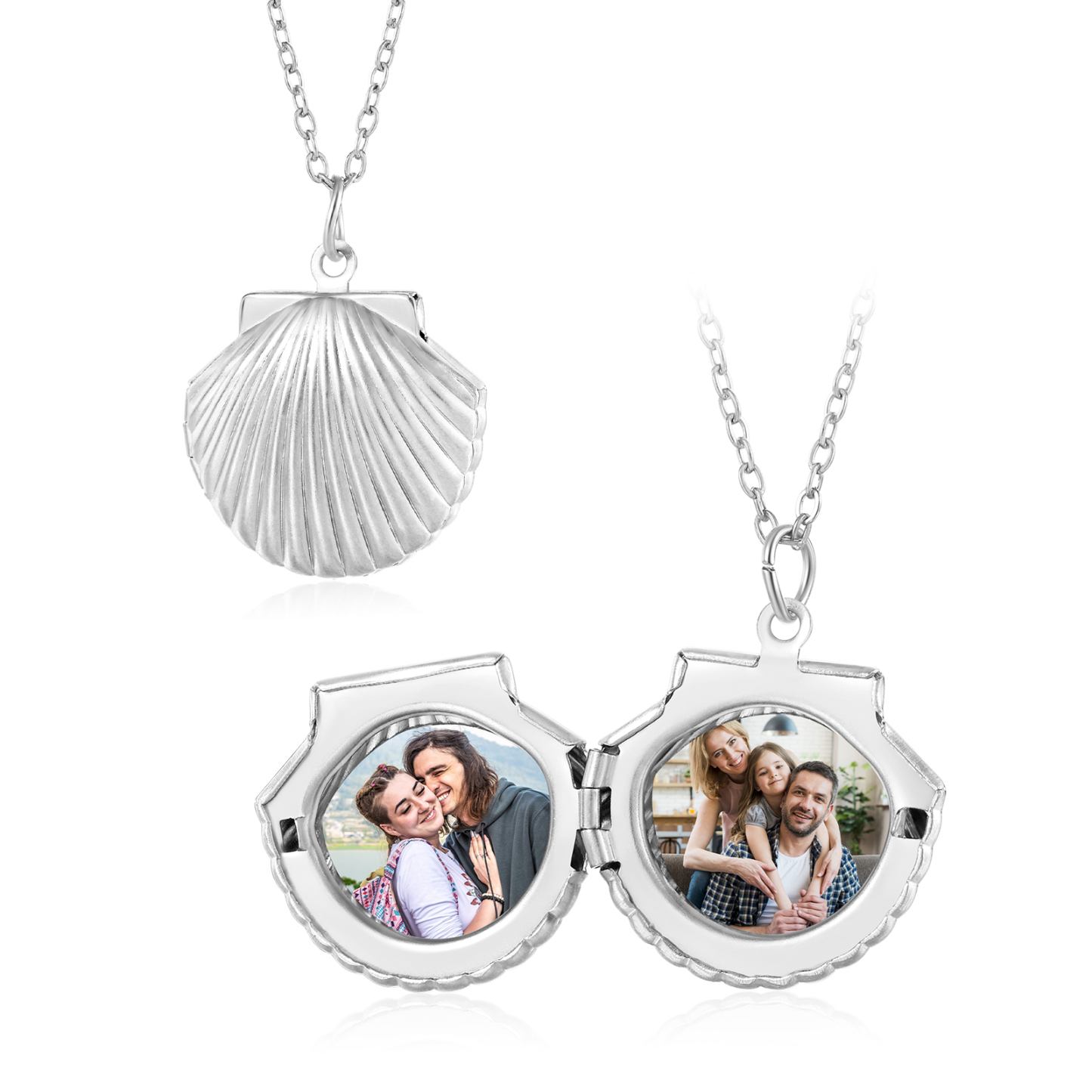 Pendentif Coquillage Personnalisé avec Photos – Cadeau Émotionnel et Élégant | Jessemade