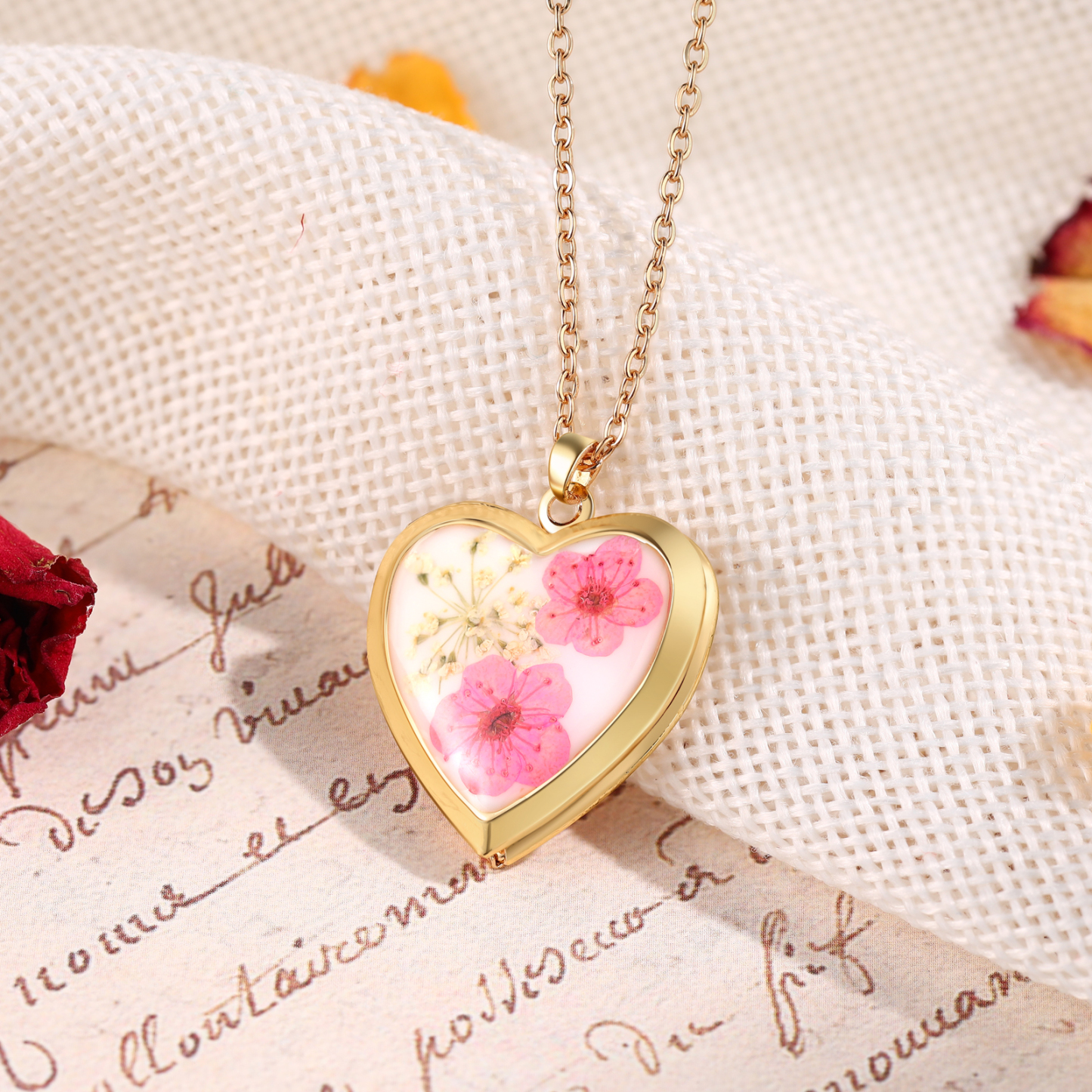 Collier Coeur Collier Personnalisé avec 2 Photos Collier Personnalisé | Jessemade