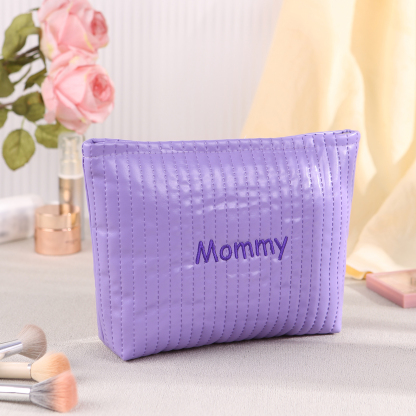 Trousse De Maquillage en cuir PU Personnalisé avec 1 Prénom Sac De Maquillage Pour Femmes | Jessemade