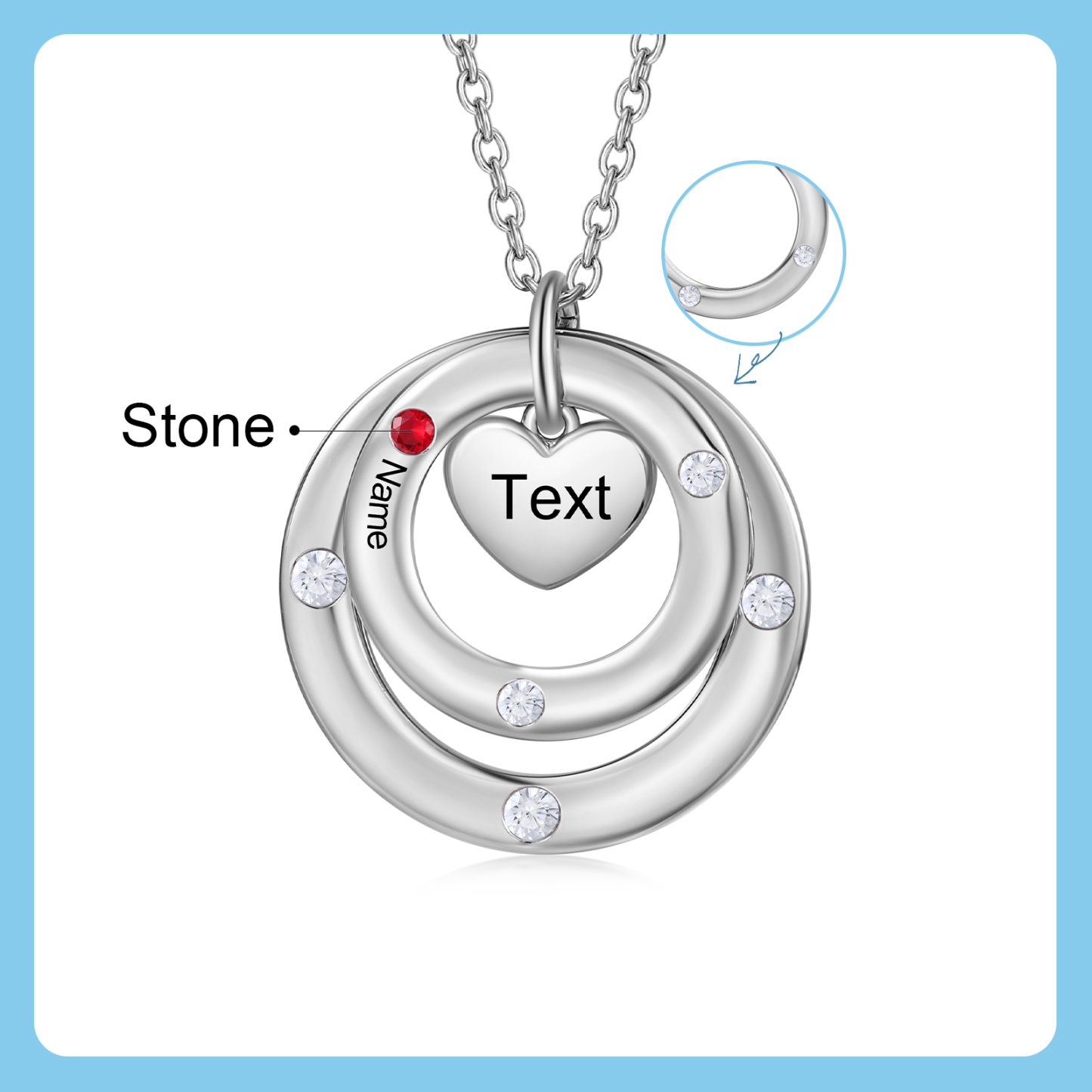 À Maman - Collier Personnalisé avec 1 Prénom et 1 Pierre de Naissance Collier Personnalisable pour Femme｜Jessemade