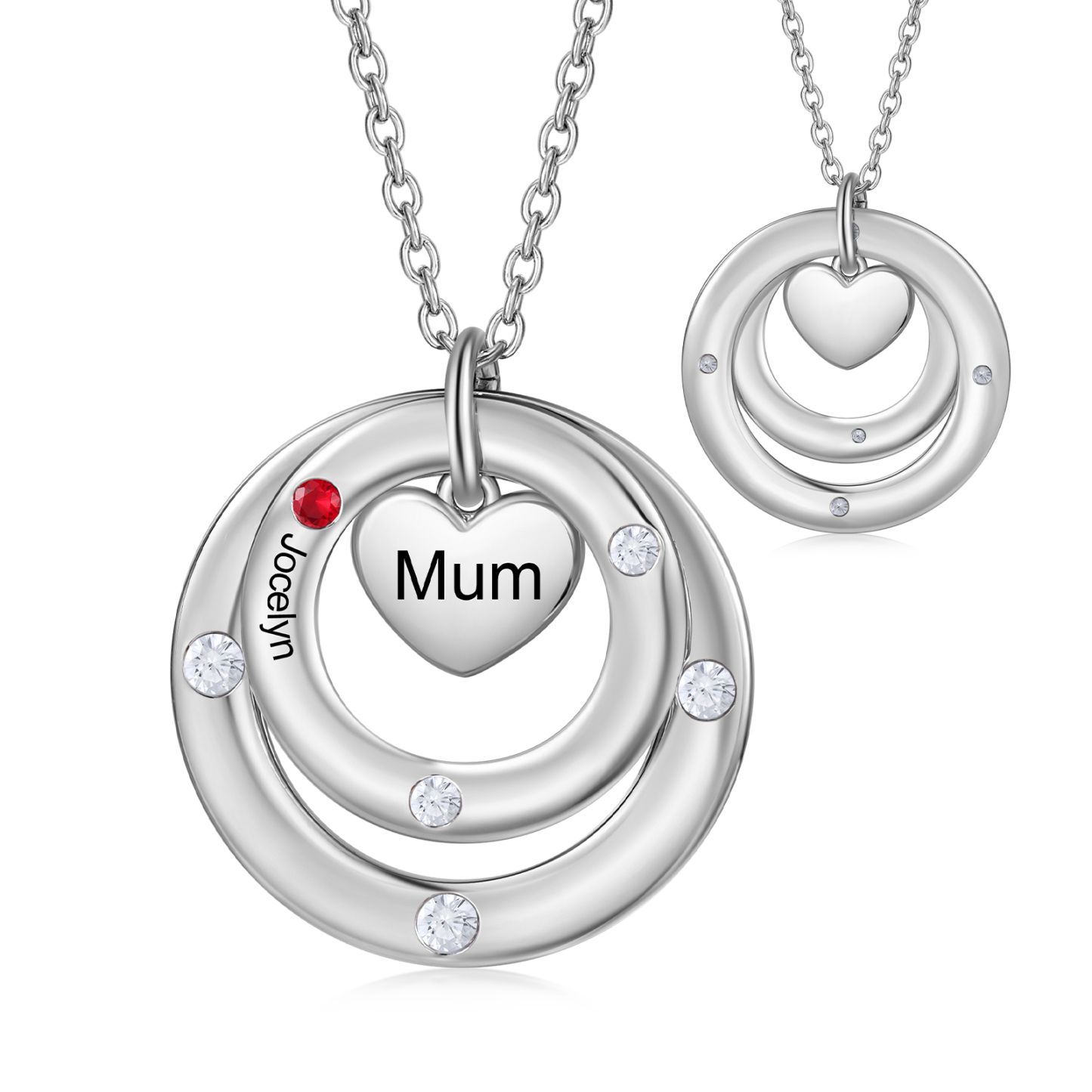 À Maman - Collier Personnalisé avec 1 Prénom et 1 Pierre de Naissance Collier Personnalisable pour Femme|Jessemade