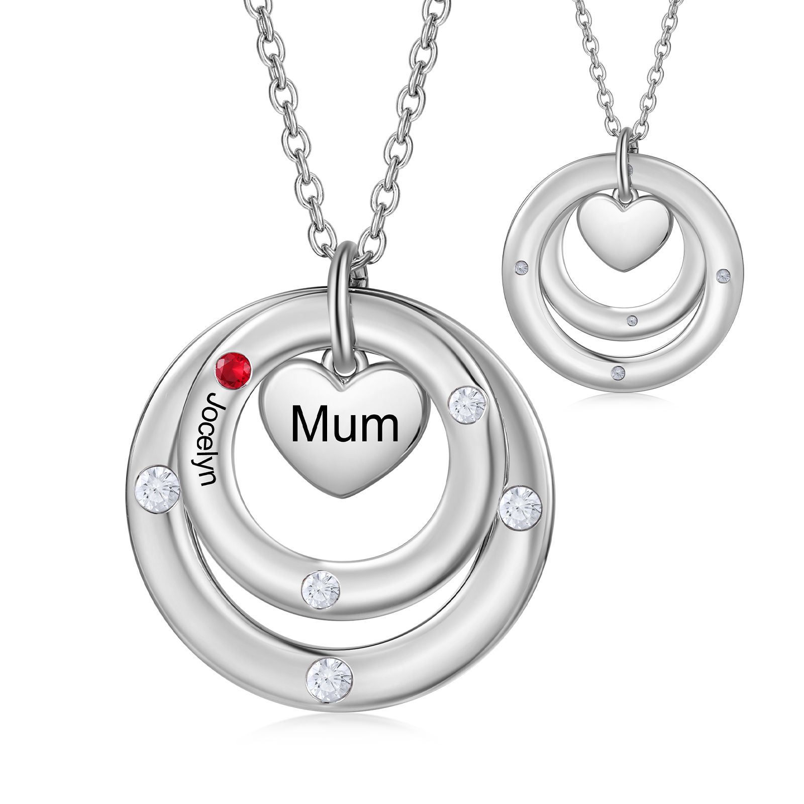 À Maman - Collier Personnalisé avec 1 Prénom et 1 Pierre de Naissance Collier Personnalisable pour Femme|Jessemade