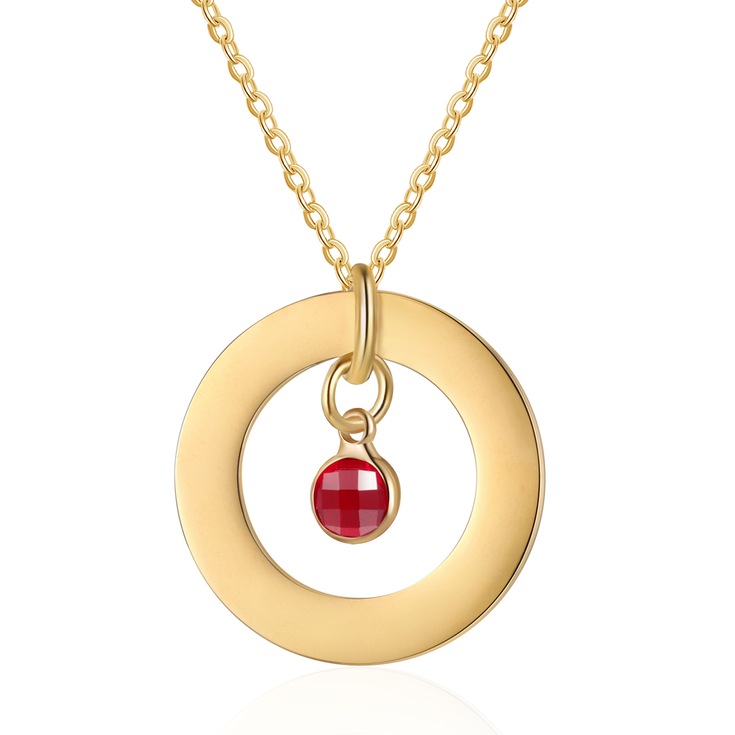 Collier Personnalisé avec 1 Pierre de Naissance et Collier 1 Prénom Personnalisable Doré pour Femme|Jessemade