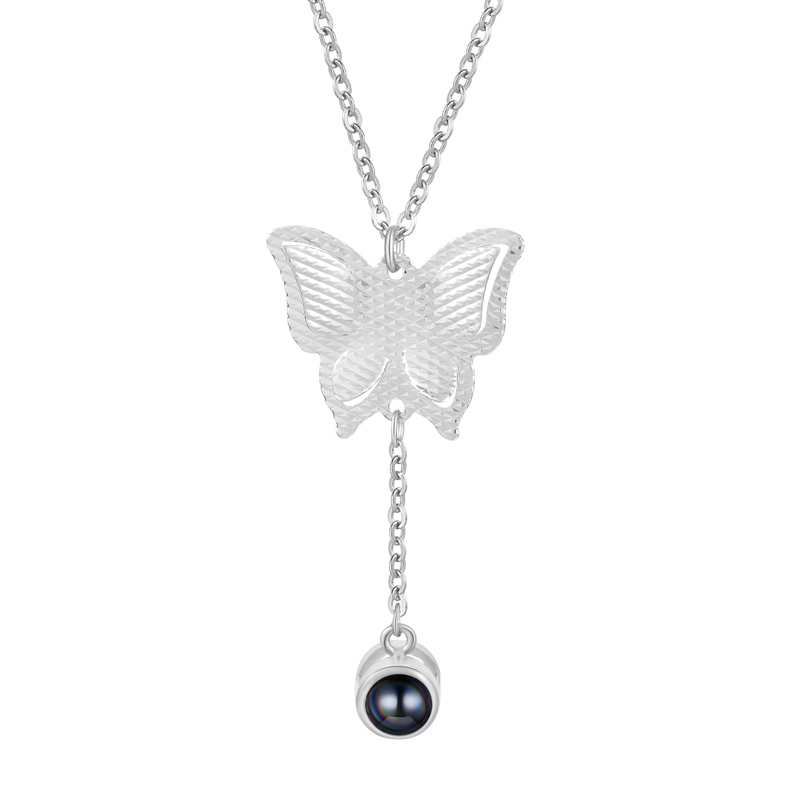 Collier Papillon Personnalisé Photo Projection Collier Personnalisé 3 couleurs pour Femme | Jessemade