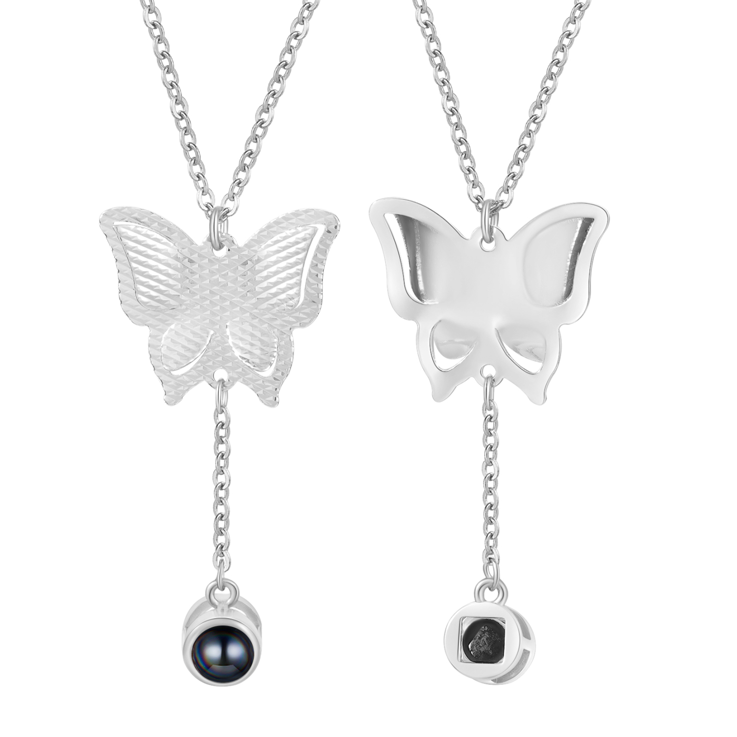 Collier Papillon Personnalisé Photo Projection Collier Personnalisé 3 couleurs pour Femme | Jessemade