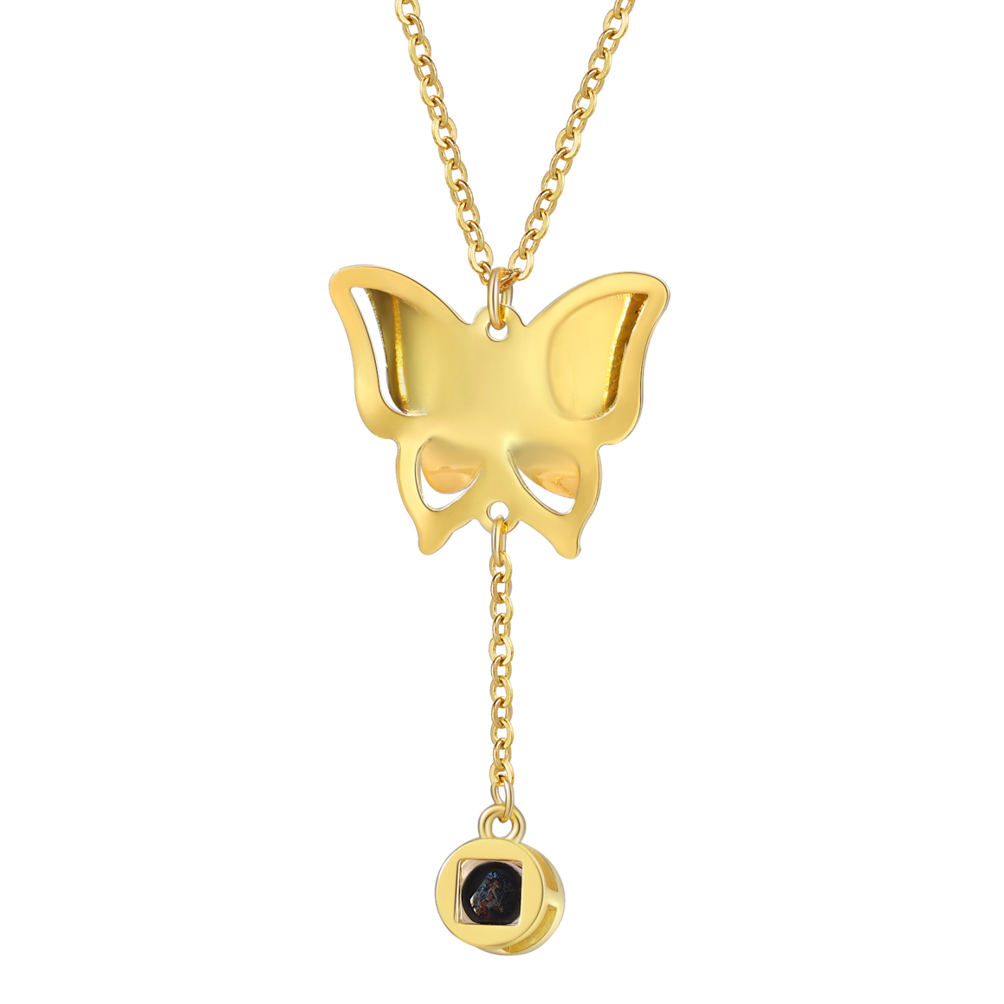 Collier Papillon Personnalisé Photo Projection Collier Personnalisé 3 couleurs pour Femme | Jessemade