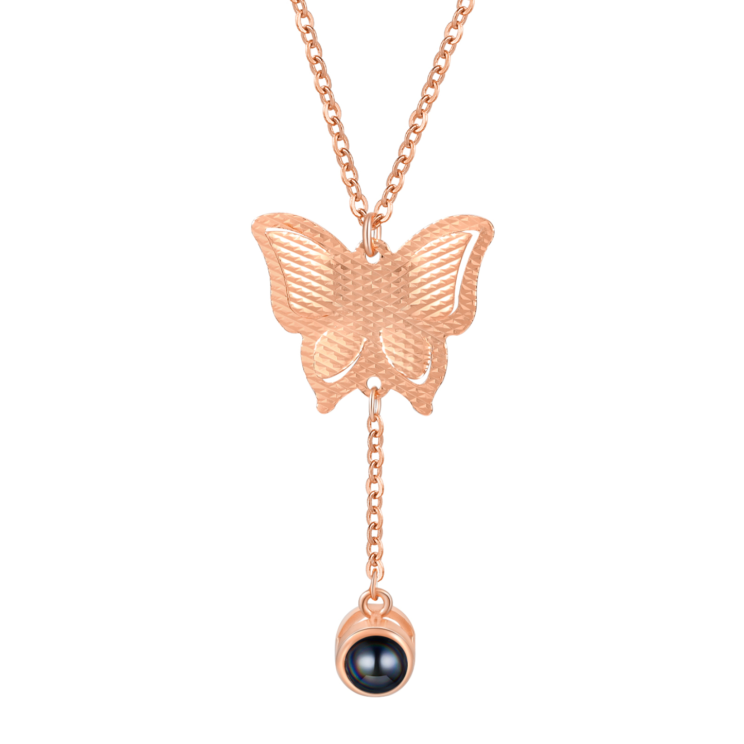 Collier Papillon Personnalisé Photo Projection Collier Personnalisé 3 couleurs pour Femme | Jessemade