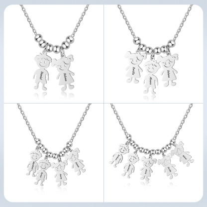 Collier Personnalisé Avec 3 Breloques Enfants et 3 Prénoms | Jessemade