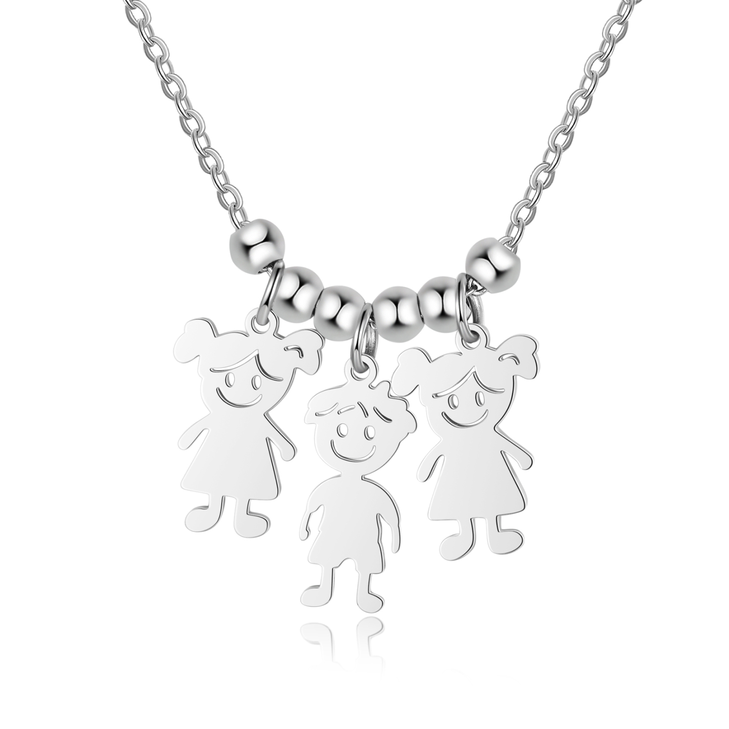 Collier Personnalisé Avec 3 Breloques Enfants et 3 Prénoms | Jessemade