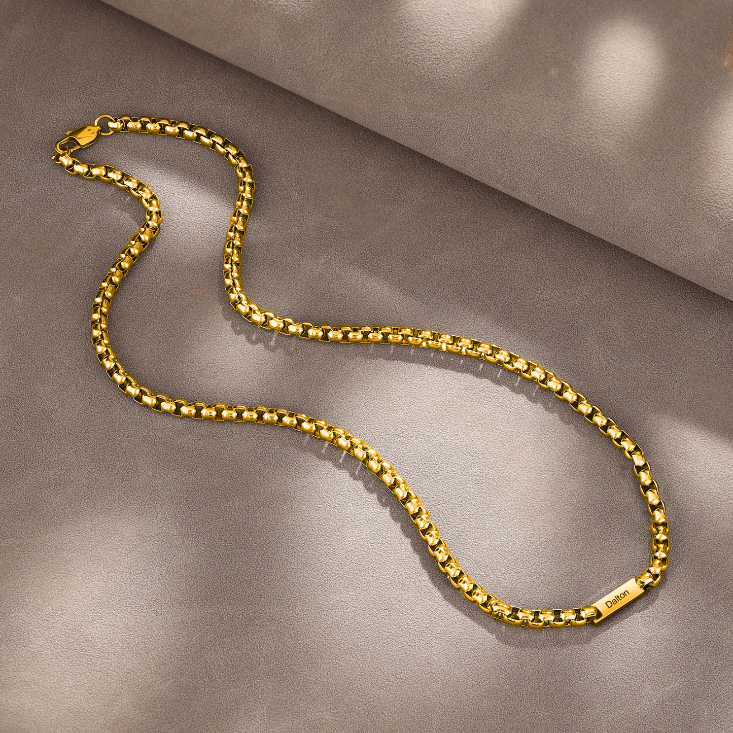 Collier Personnalisé Acier Inoxydable – 1 à 5 Prénoms Gravés, 3 Couleurs au Choix, Collier Personnalisé Homme | Jessemade